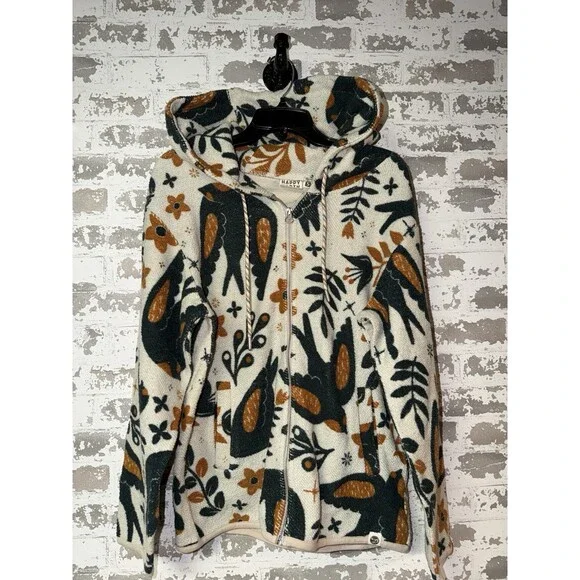 NEW! Happy Earth Hygge Sherpa 100% Organic Full Zip Hooded Sweater Jacket $210 - Picture 1 of 7